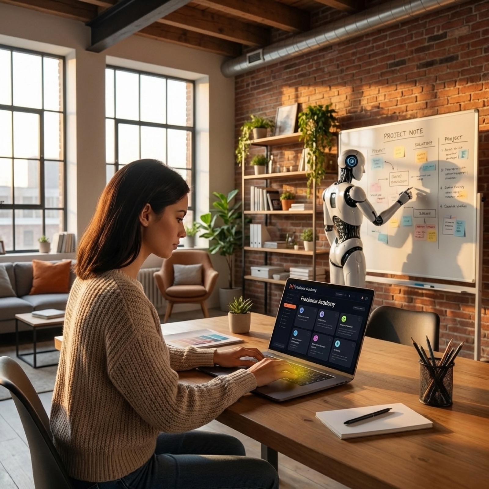 Ein fester Ablauf an der Wand, die Arbeit am Laptop